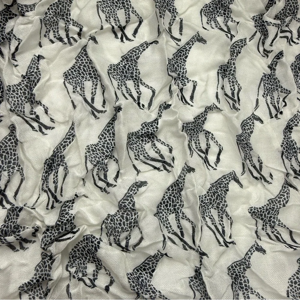 Merona Giraffe Scarf Classic Accent Accessory Navy Blue White NWT